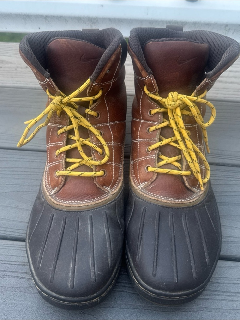 Nike ACG Woodside Boots Mens 10.5 Brown Leather Duck Hiking 386469-207